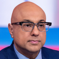 Former President Donald Trump and MSNBC's Ali Velshi.