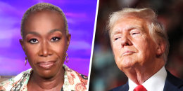 Joy Reid and Donald Trump.